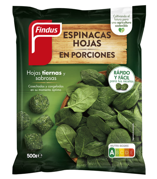 Espinacas hojas mini porciones Findus p16x500g La Despensa