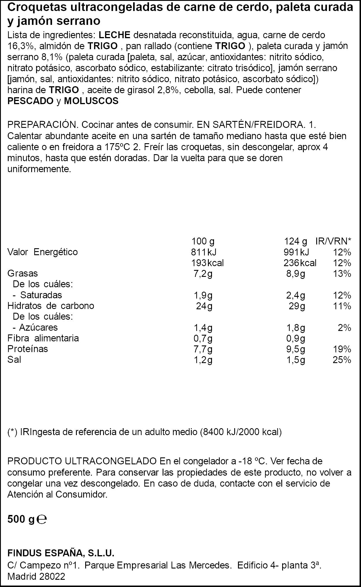 Croqueta cocido artesana Cocinera 500g