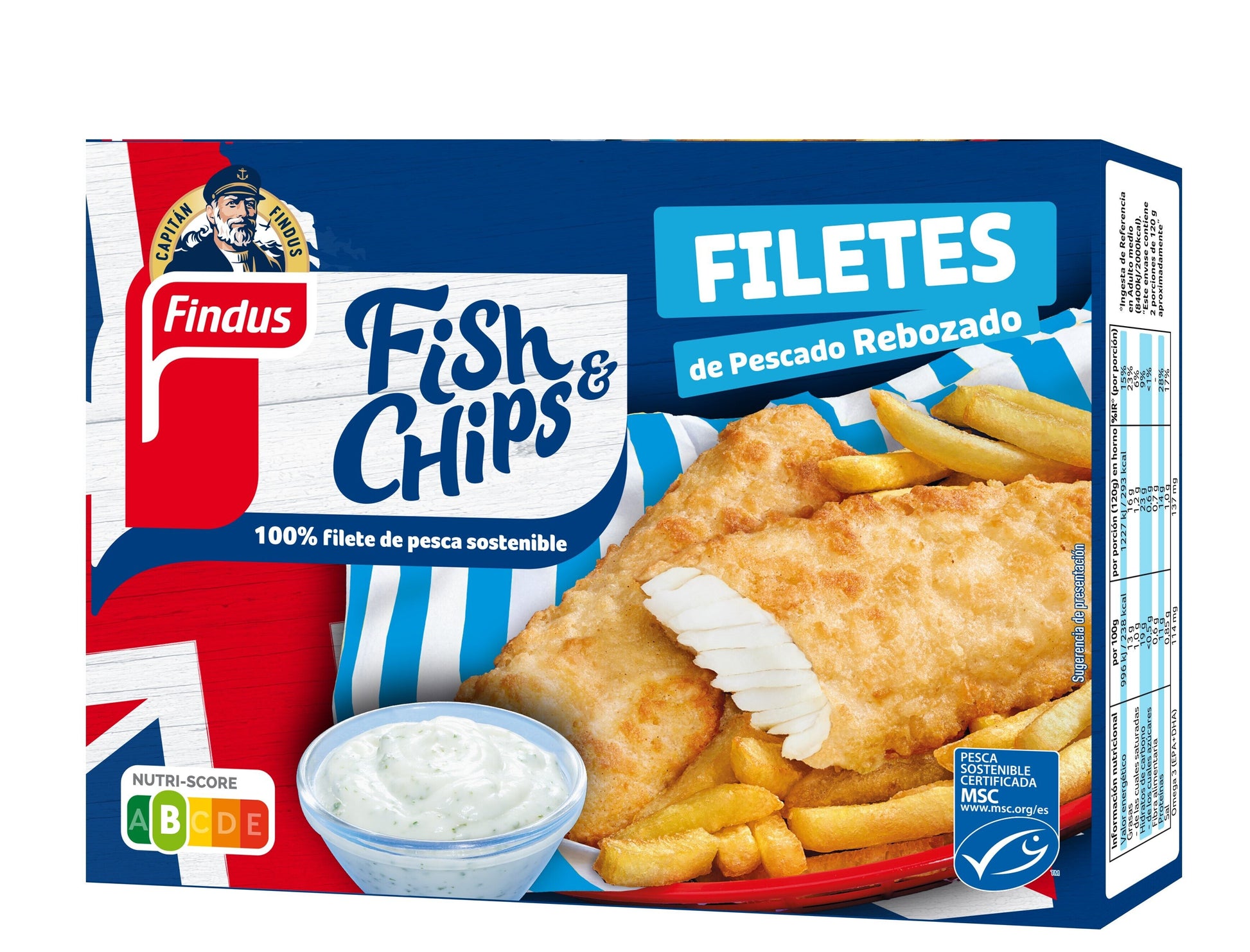 Filetes fish & chips Findus p8 240g