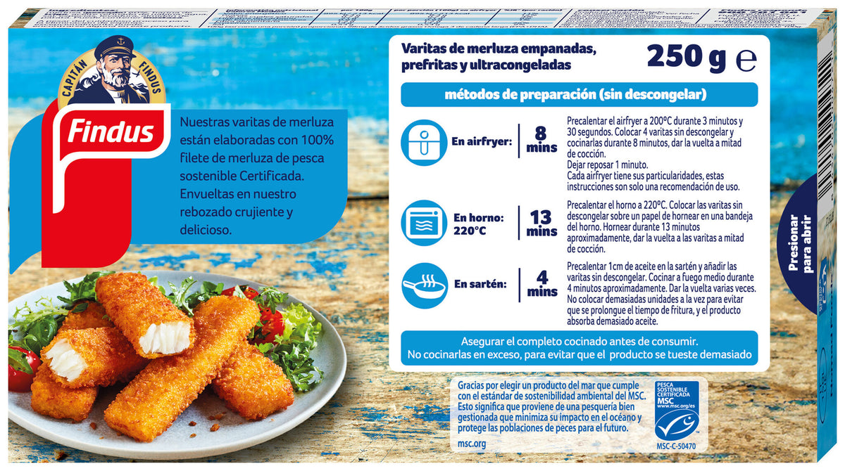 Varitas pescado Findus 250g