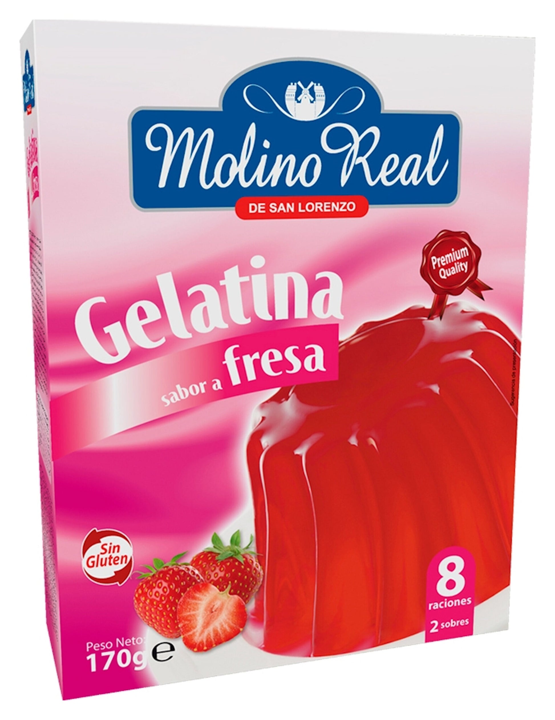 Preparado gelatina fresa Molino real 170g