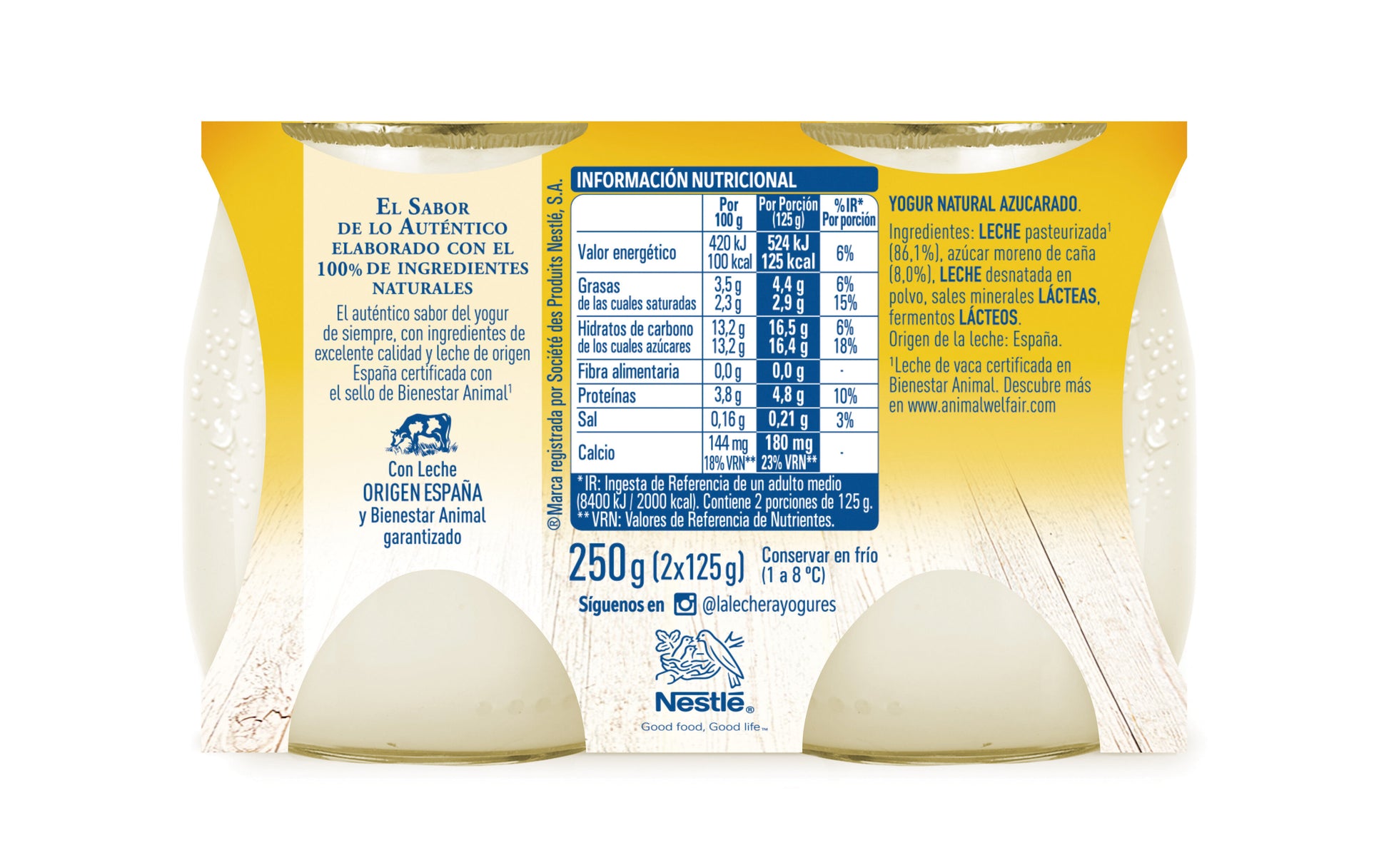 Yogur azucarado cristal La lechera p2 125g/u