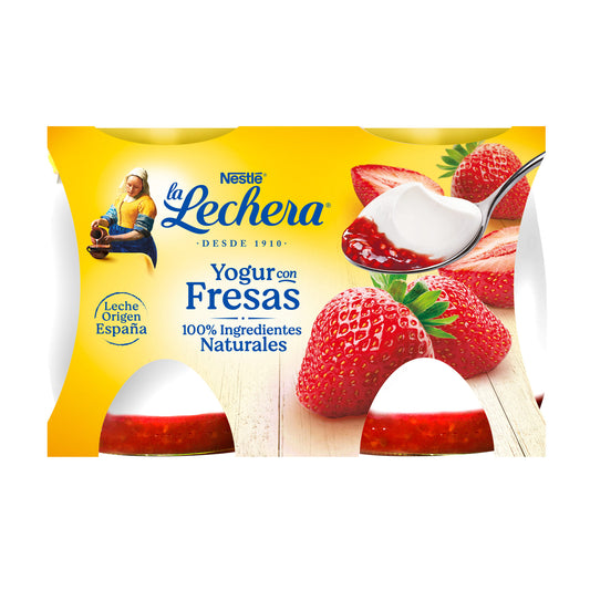 Yogur c/fresa cristal Nestle p2 125g/u La Despensa
