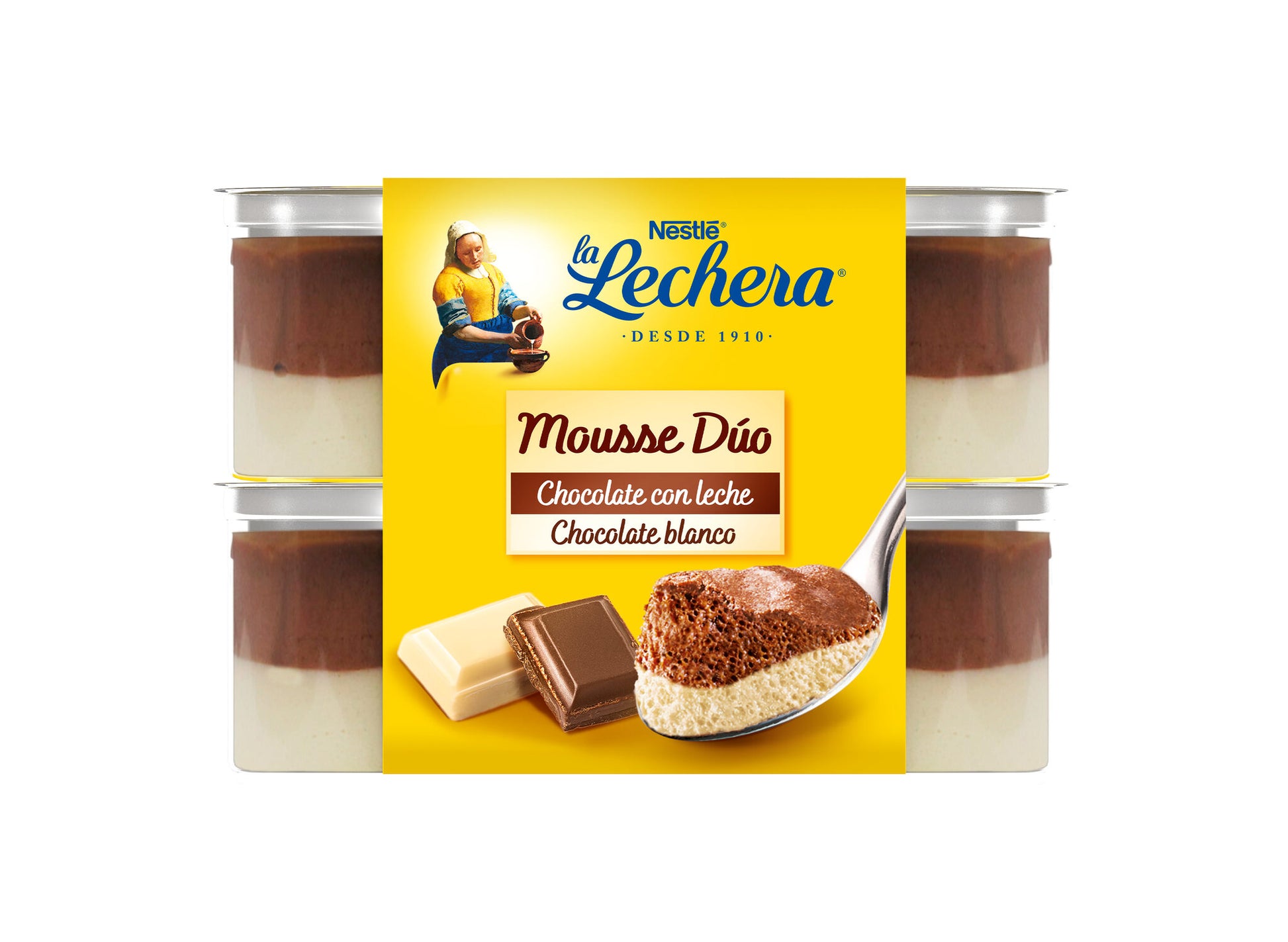 Mousse duo chocolates La lechera p4 59g/u