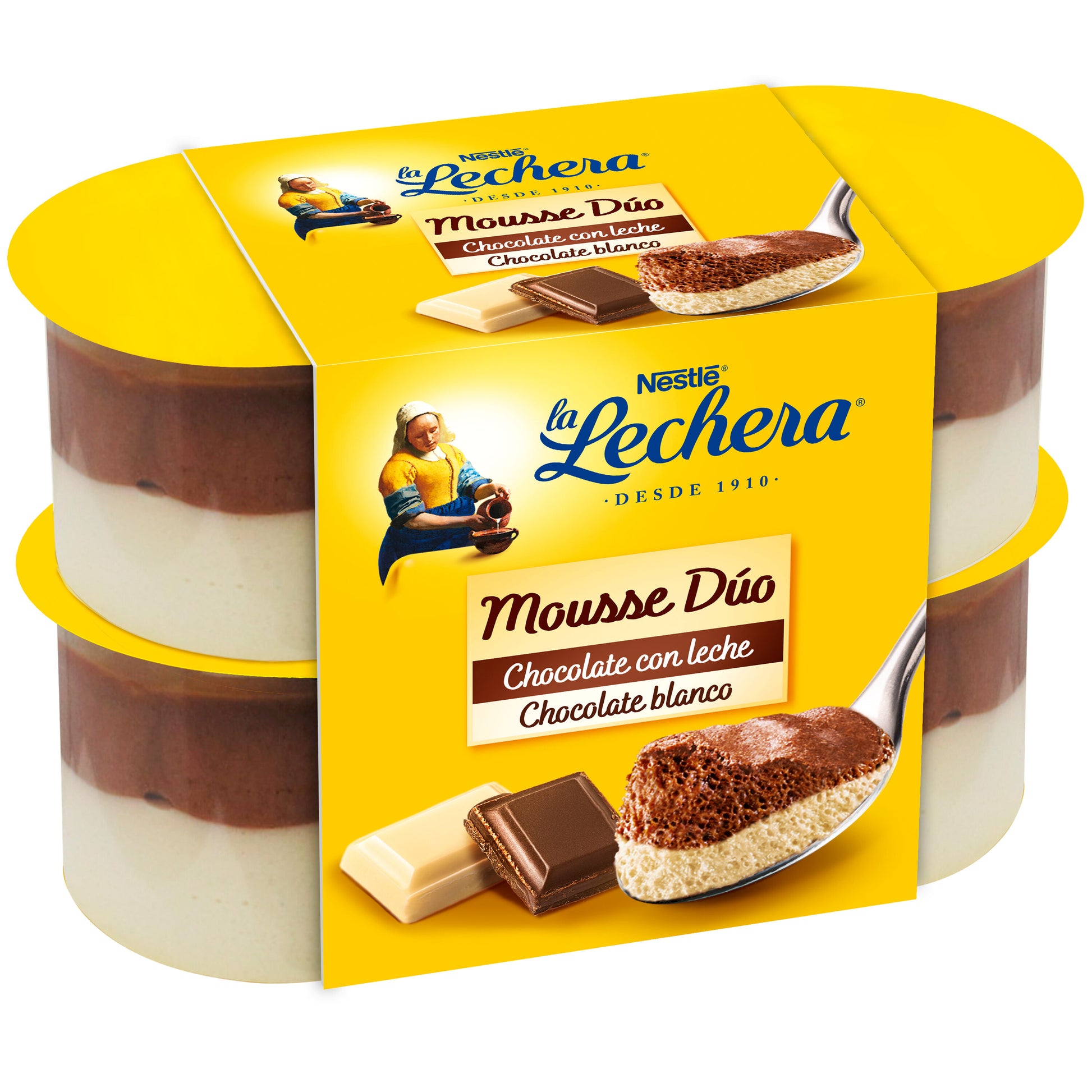 Mousse duo chocolates La lechera p4 59g/u