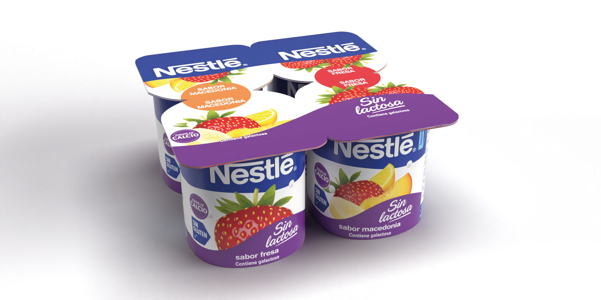 Yogur s/lactosa panache Nestle p4 124g/u
