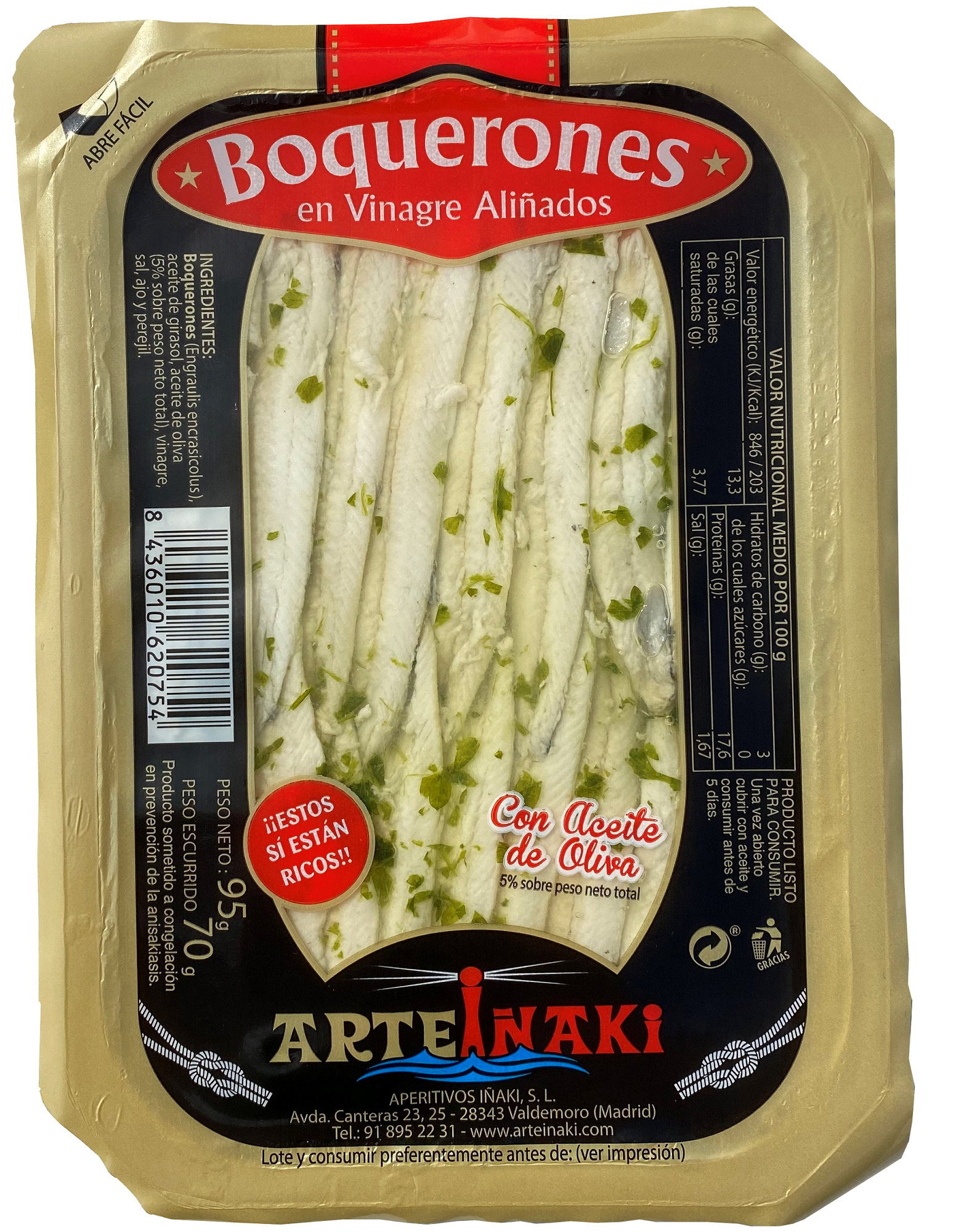 Boquerón aliñado Arteiñaki 70g