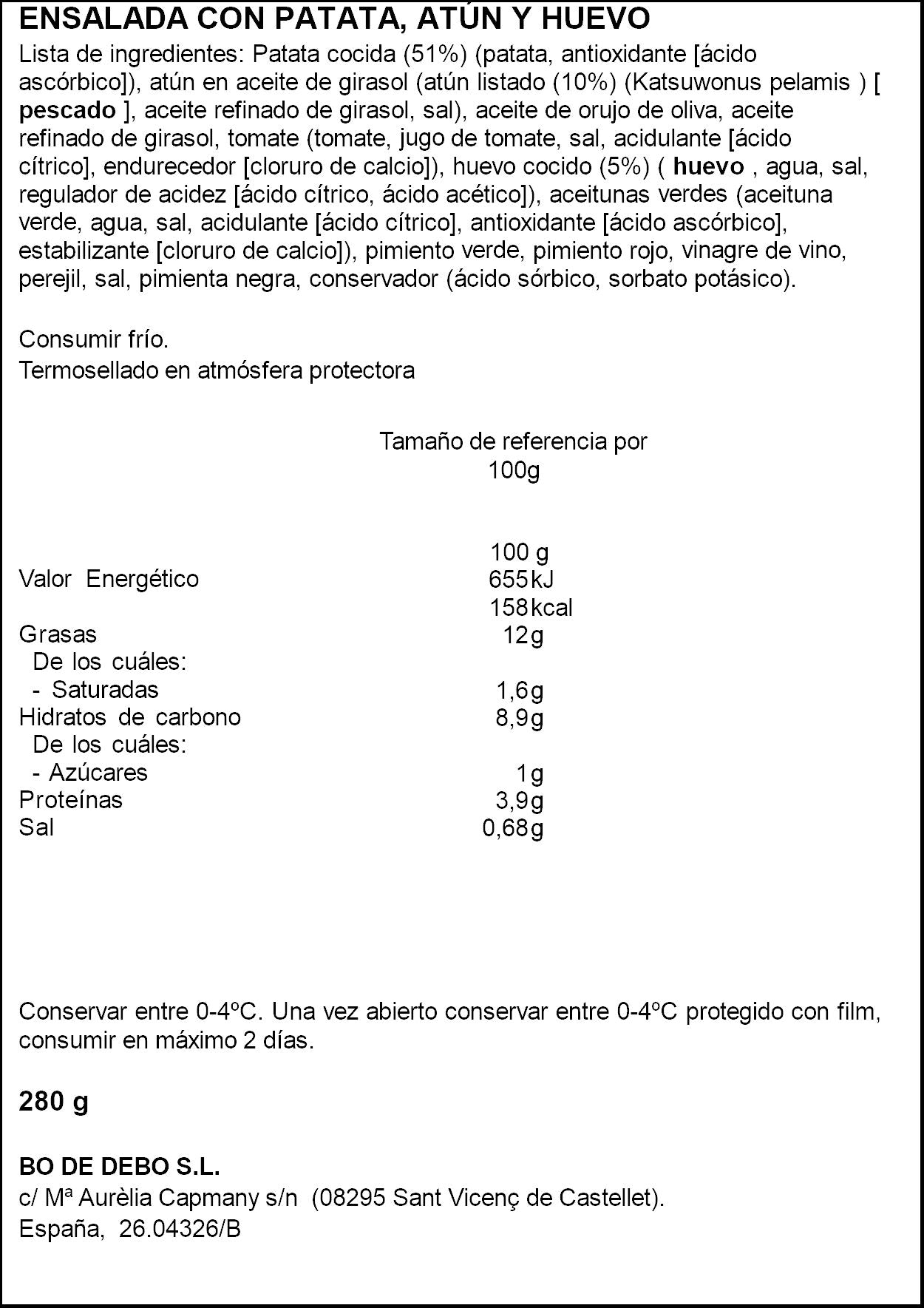 Ensalada campera Bo de debo 280g