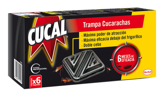 Trampa cucaracha efecto dominó doble cebo Cucal p6 La Despensa
