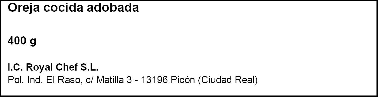Oreja cocida y adobada Royal chef 400g