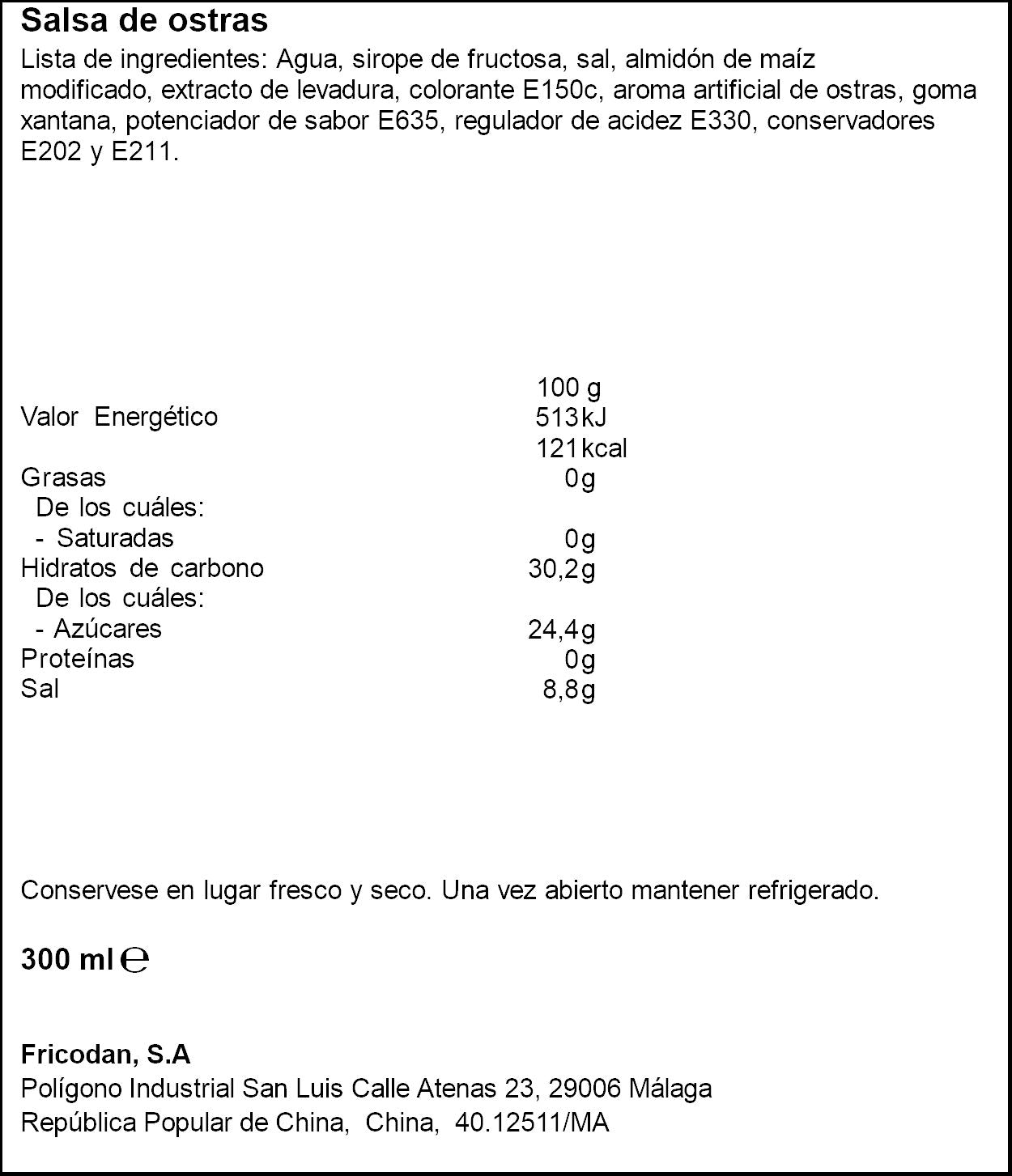 Salsa ostras cristal Tiger khan 300ml