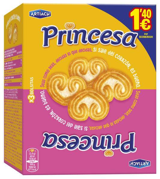 Galleta relieve corazones princesa 90g La Despensa