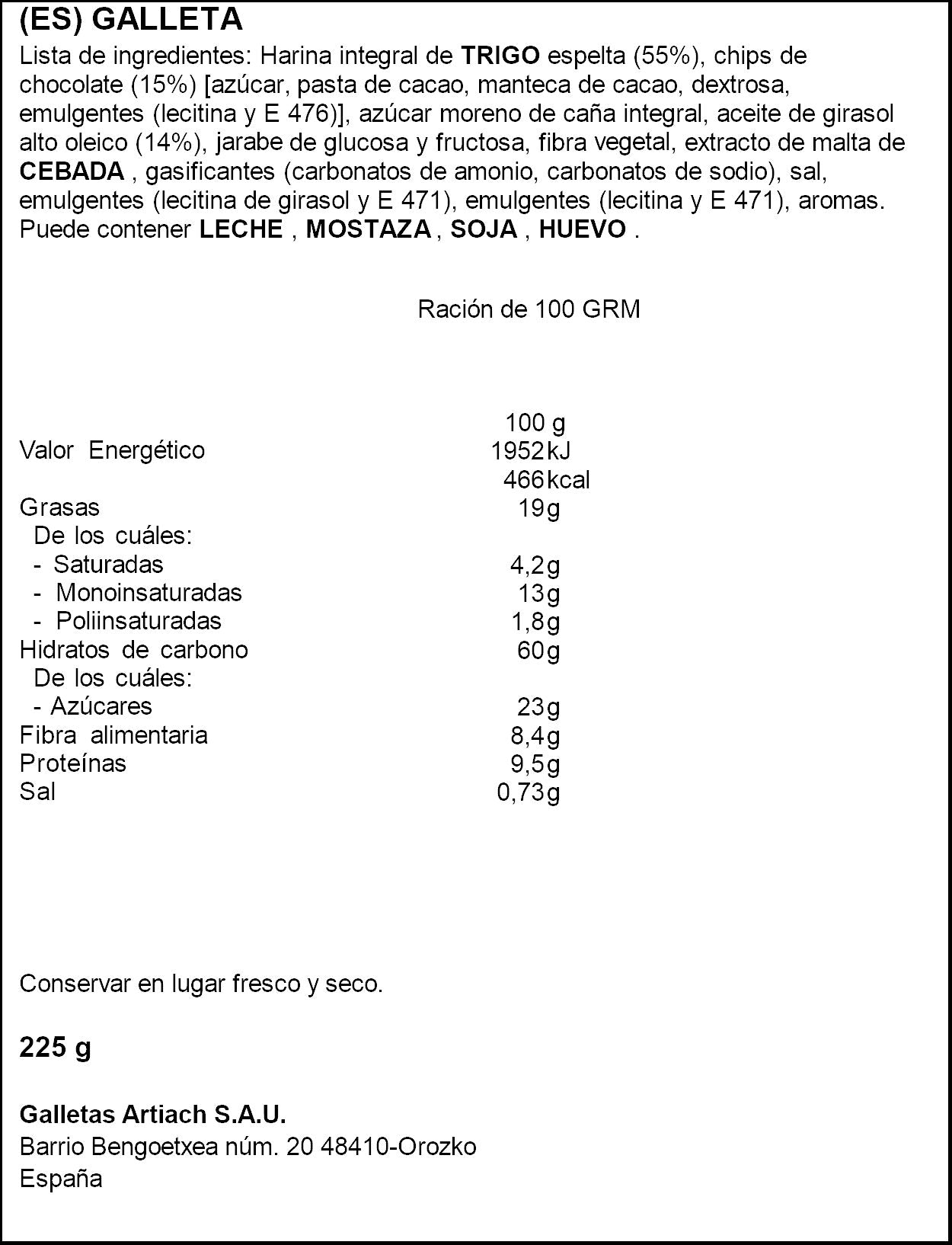 Galletas espelta Marbu 225g
