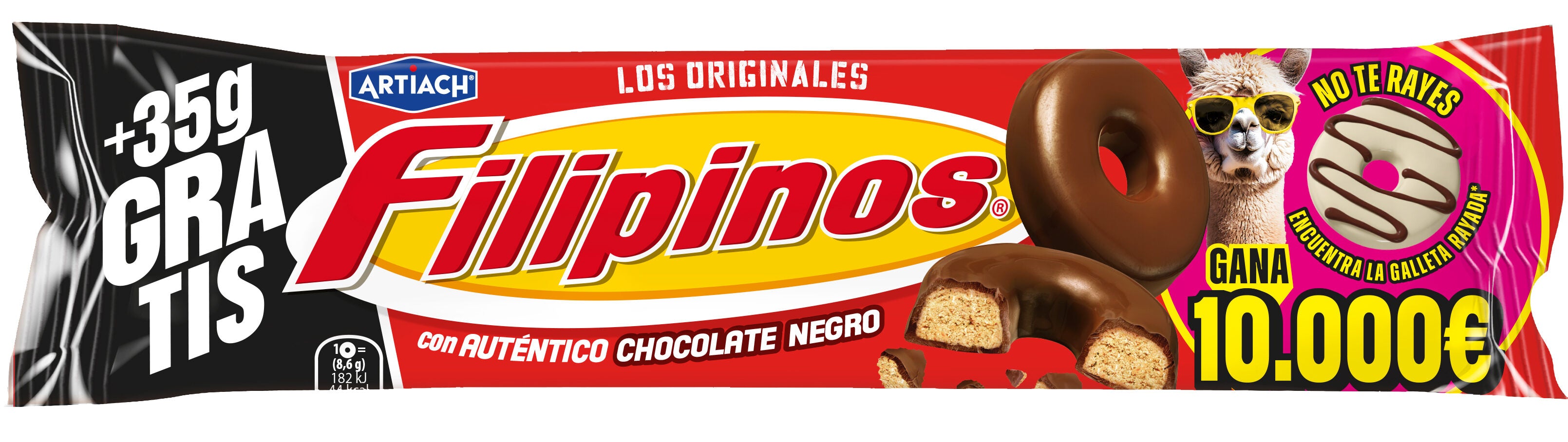 Galleta chocolate negro Filipinos 128g