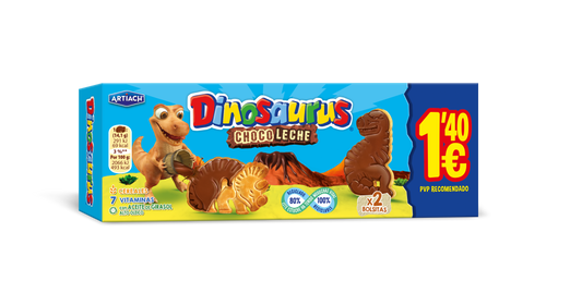 Galletas chocoleche mini dinosaurus Artiach 85g La Despensa
