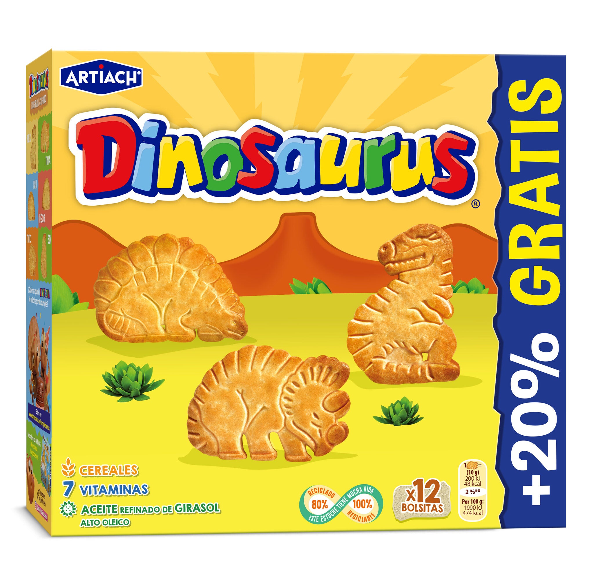 Galleta dinosaurius Cuetara 411g