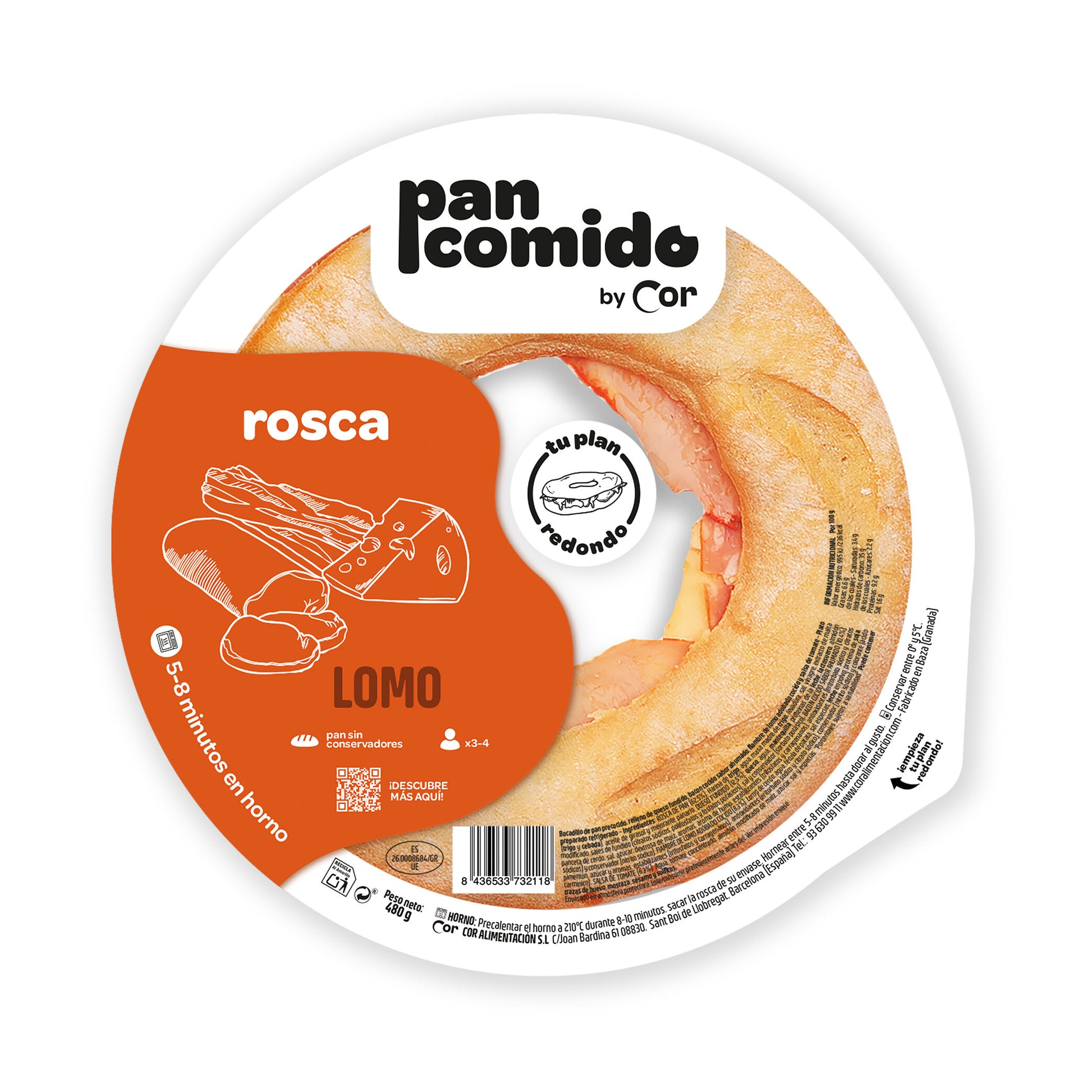 Rosca rustica lomo/bacon/queso Deoro 480g