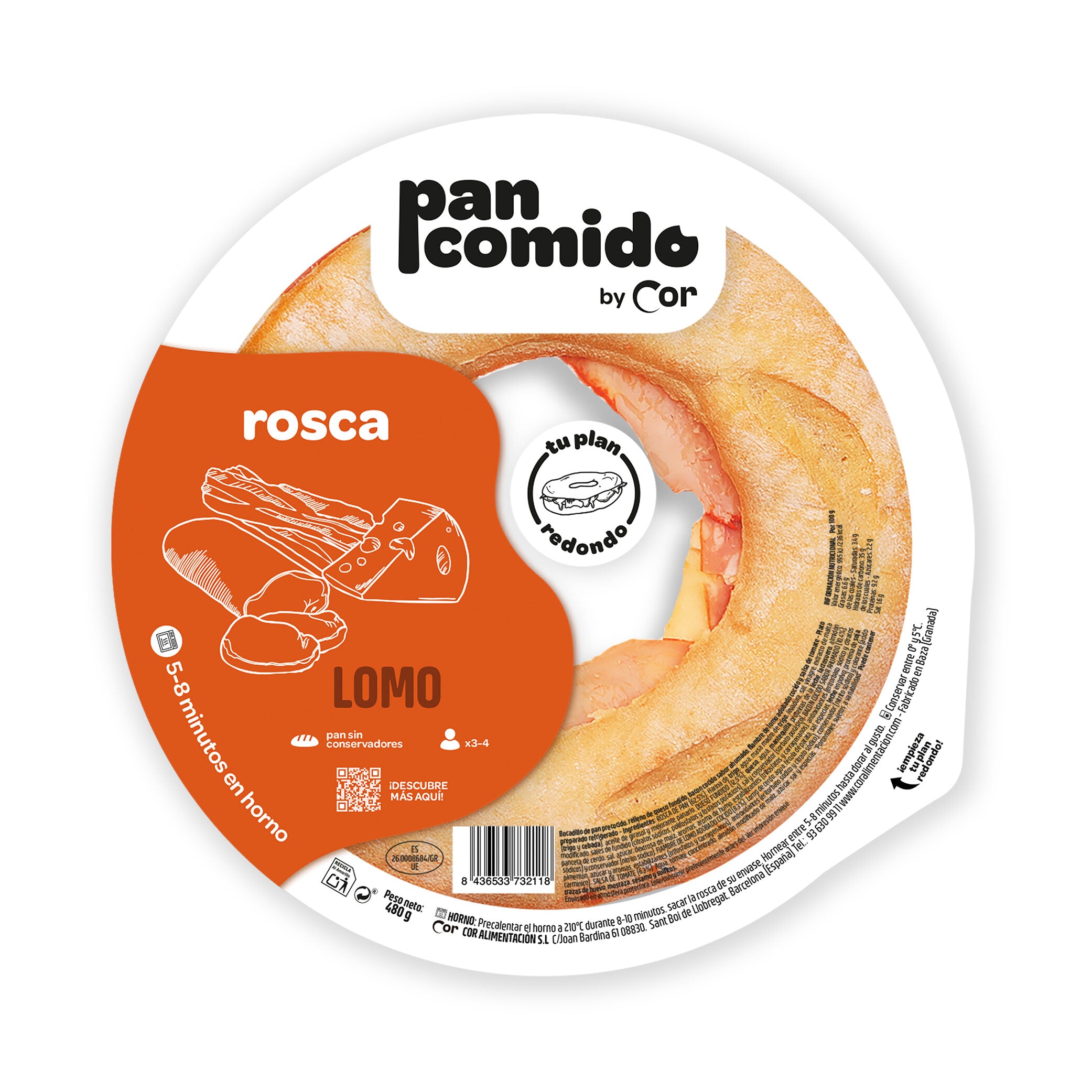 Rosca rustica lomo/bacon/queso Deoro 480g