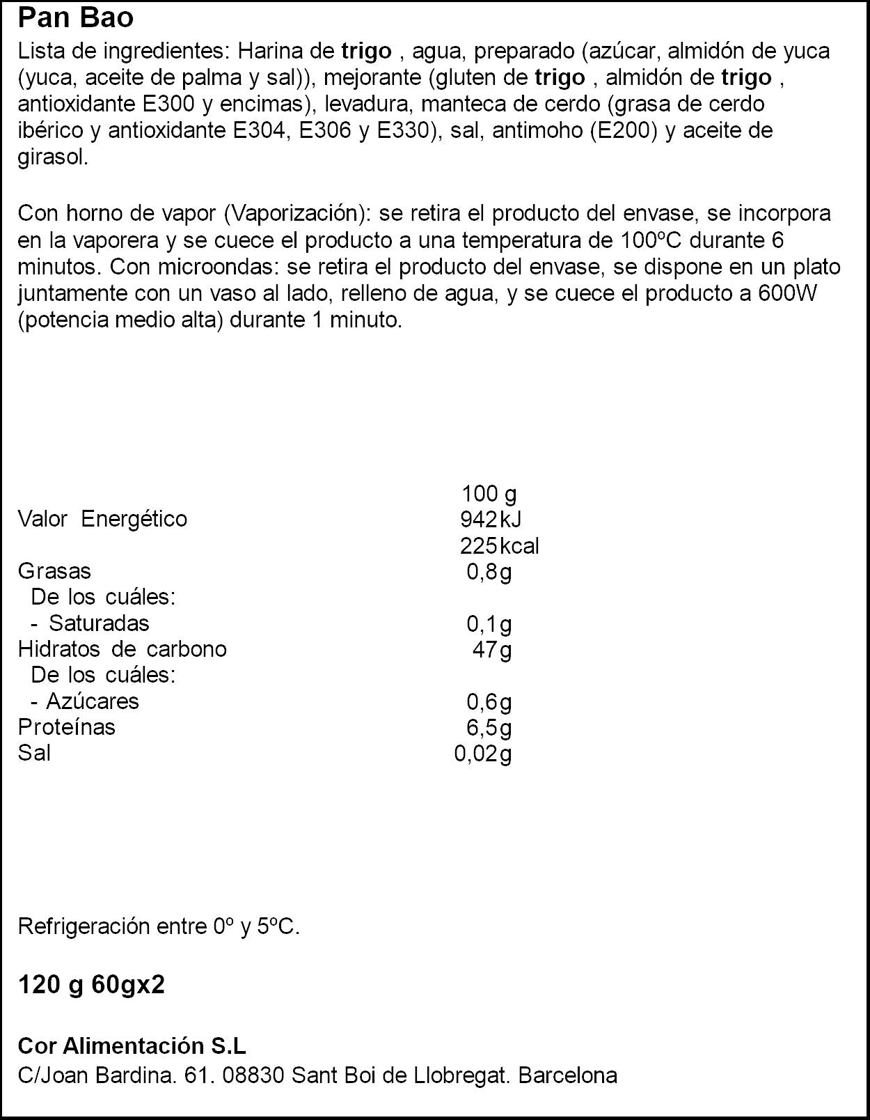 Pan bao  Pancomido 120g