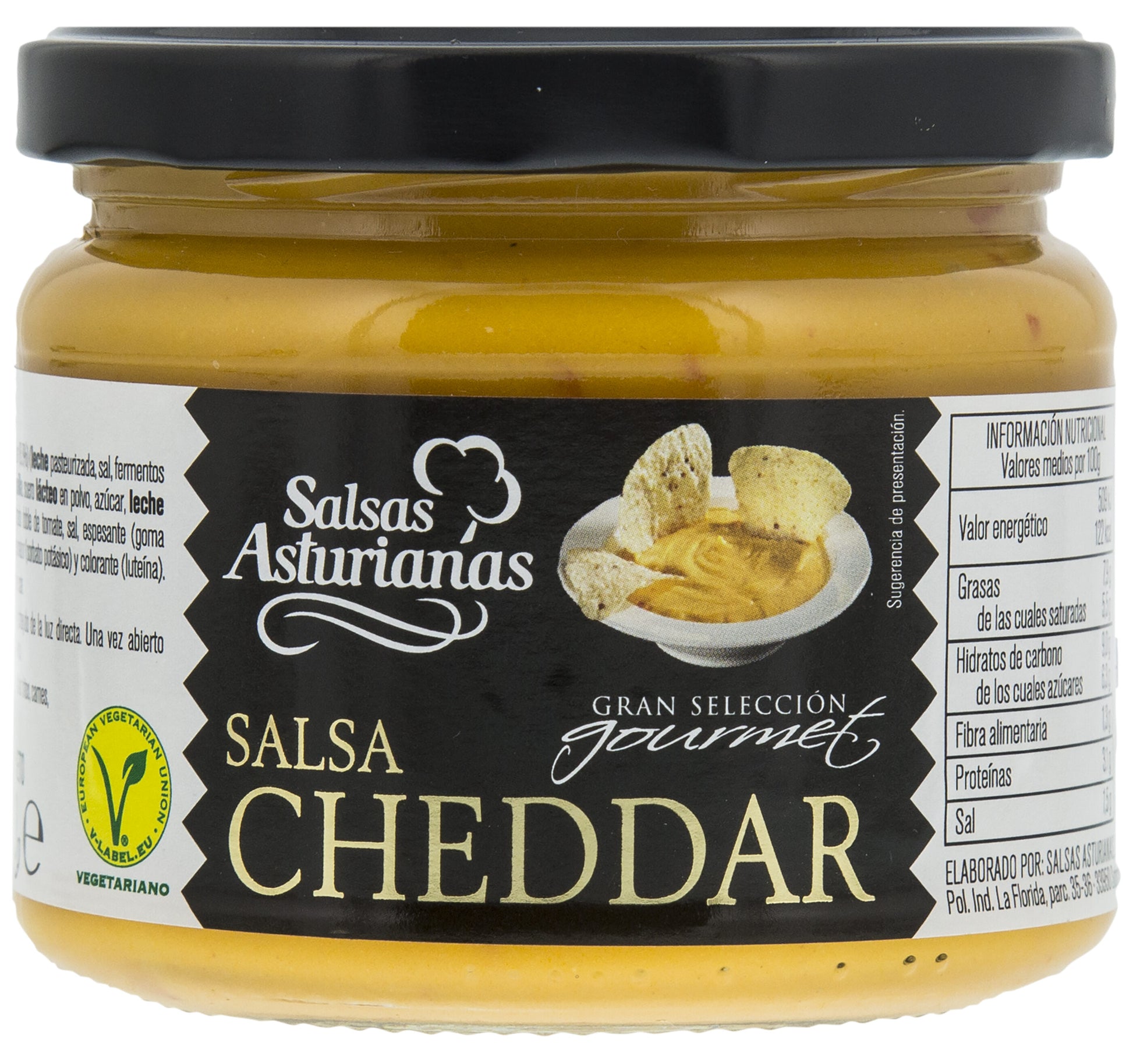 Salsa cheddar vidrio Salsas asturianas 300g