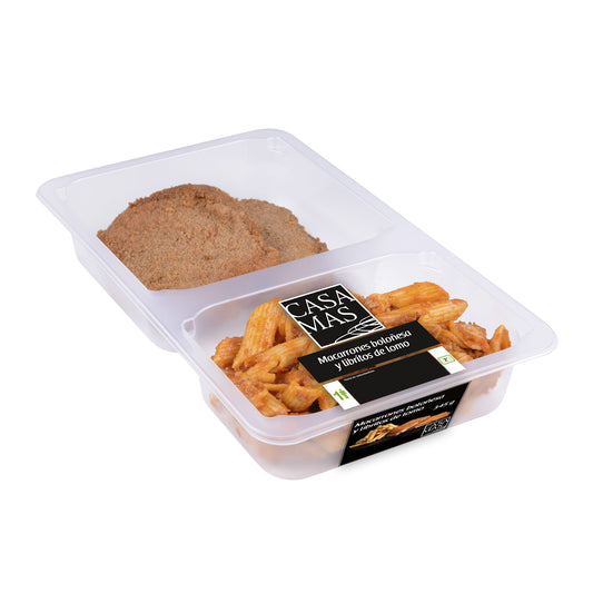 Menu macarrones boloñesa libritos de lomo Casa mas 345g La Despensa