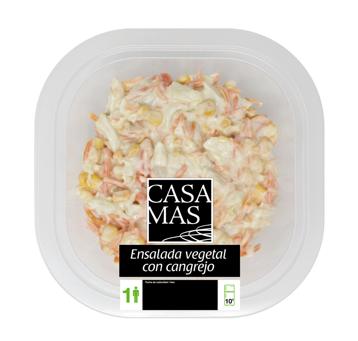 Ensalada vegetal c/cangrejo Casa mas 250g