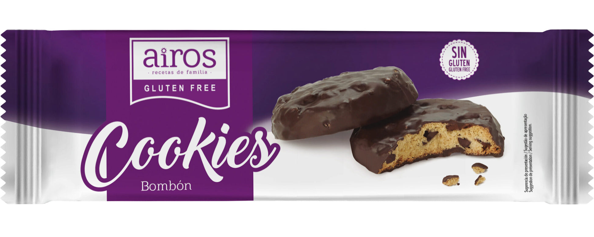 Galletas cookies s/gluten bombon Airos 230g