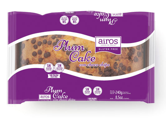 Plum cake s/gluten c/pepitas de chocolate Airos 240g La Despensa