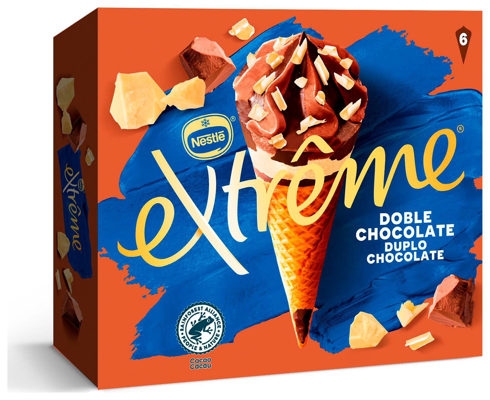 Cono doble chocolate Extreme p6 120ml/u