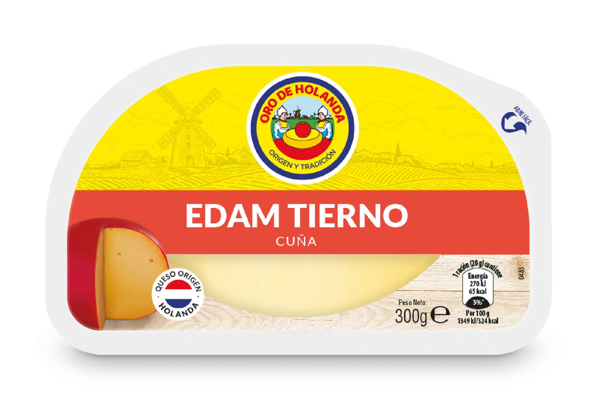Queso tierno edam tierno cuña Oro de holanda 300g
