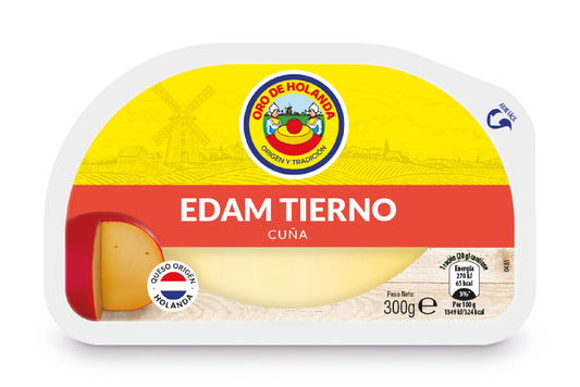 Queso tierno edam tierno cuña Oro de holanda 300g La Despensa