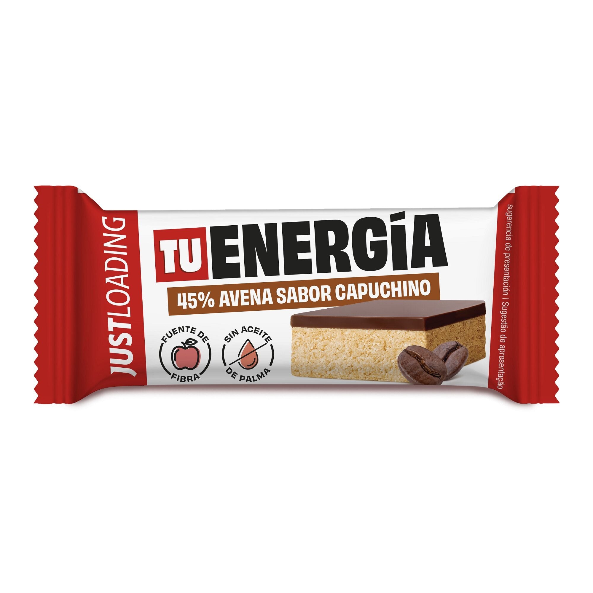 Barrita capuccino energetica Justloading 60g
