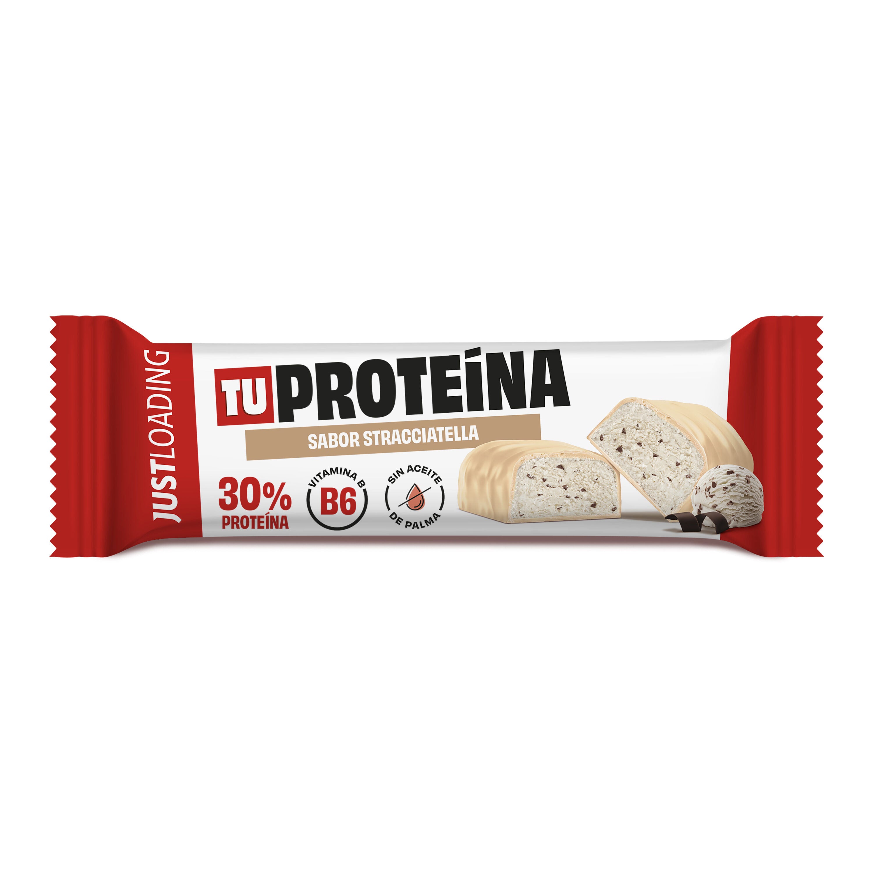 Barrita proteica straciatella Justloading 35g