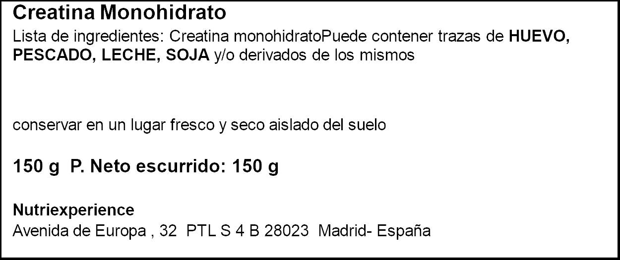 Creatina monohidratado Justloading 150g