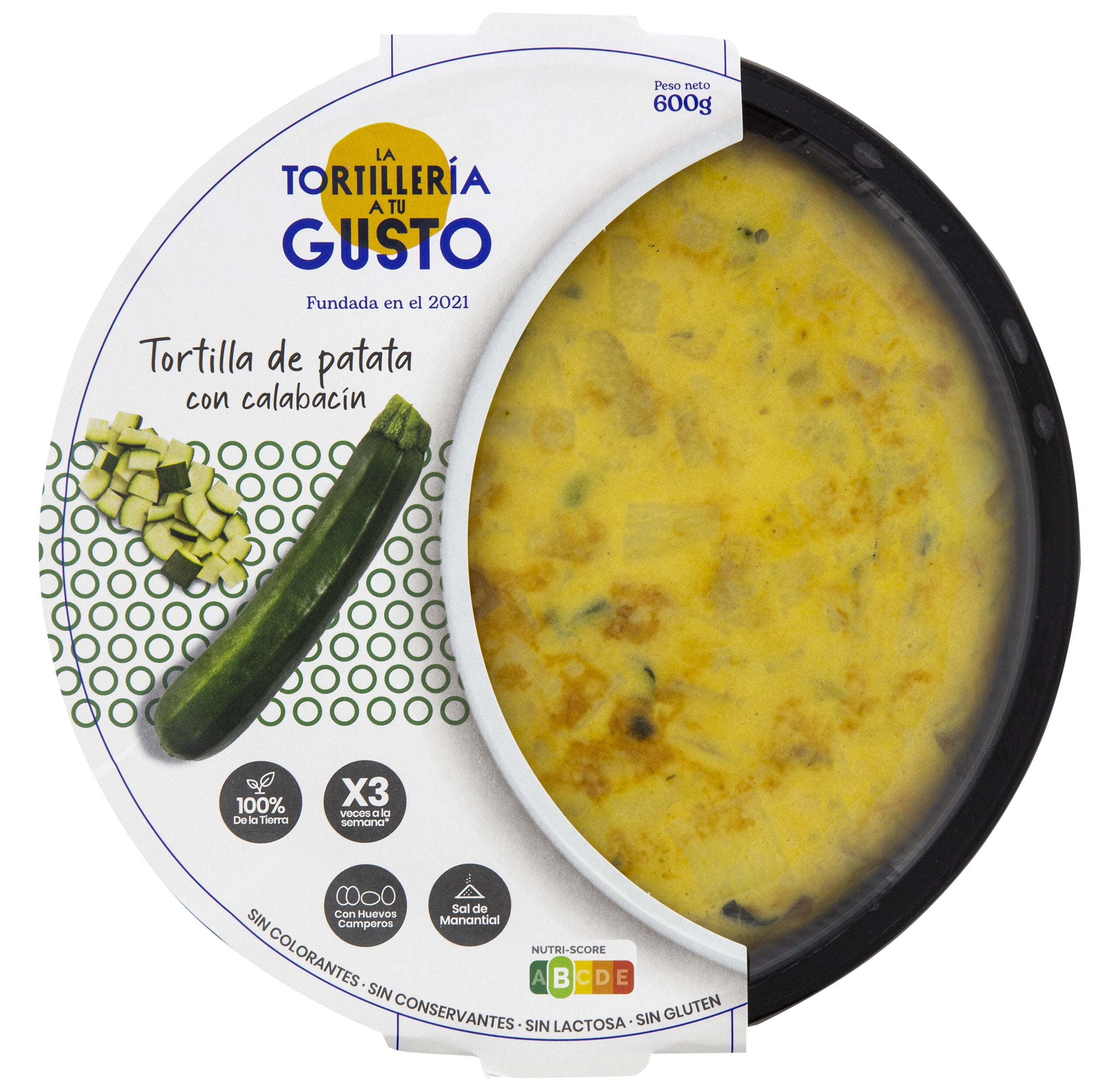 Tortilla c/calabacin La tortilleria 600g