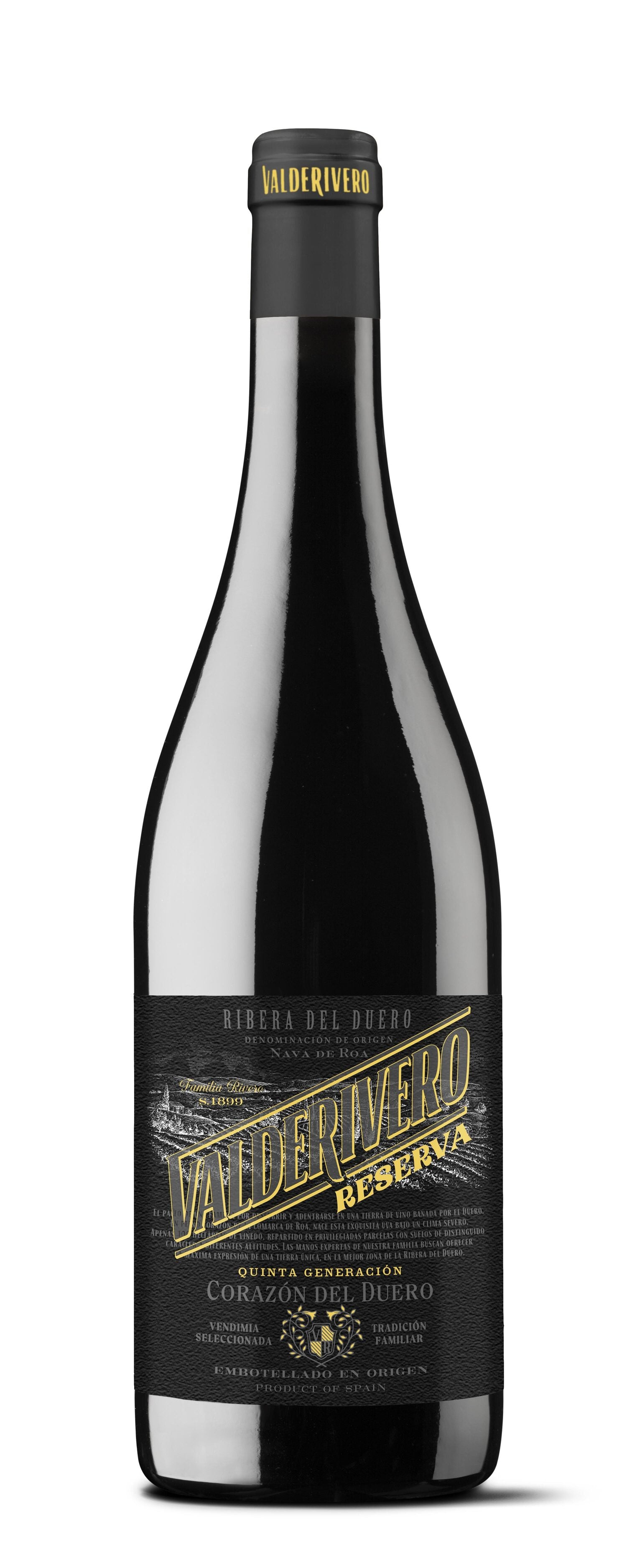 Vino tinto ribera del duero reserva Valderivero 750ml