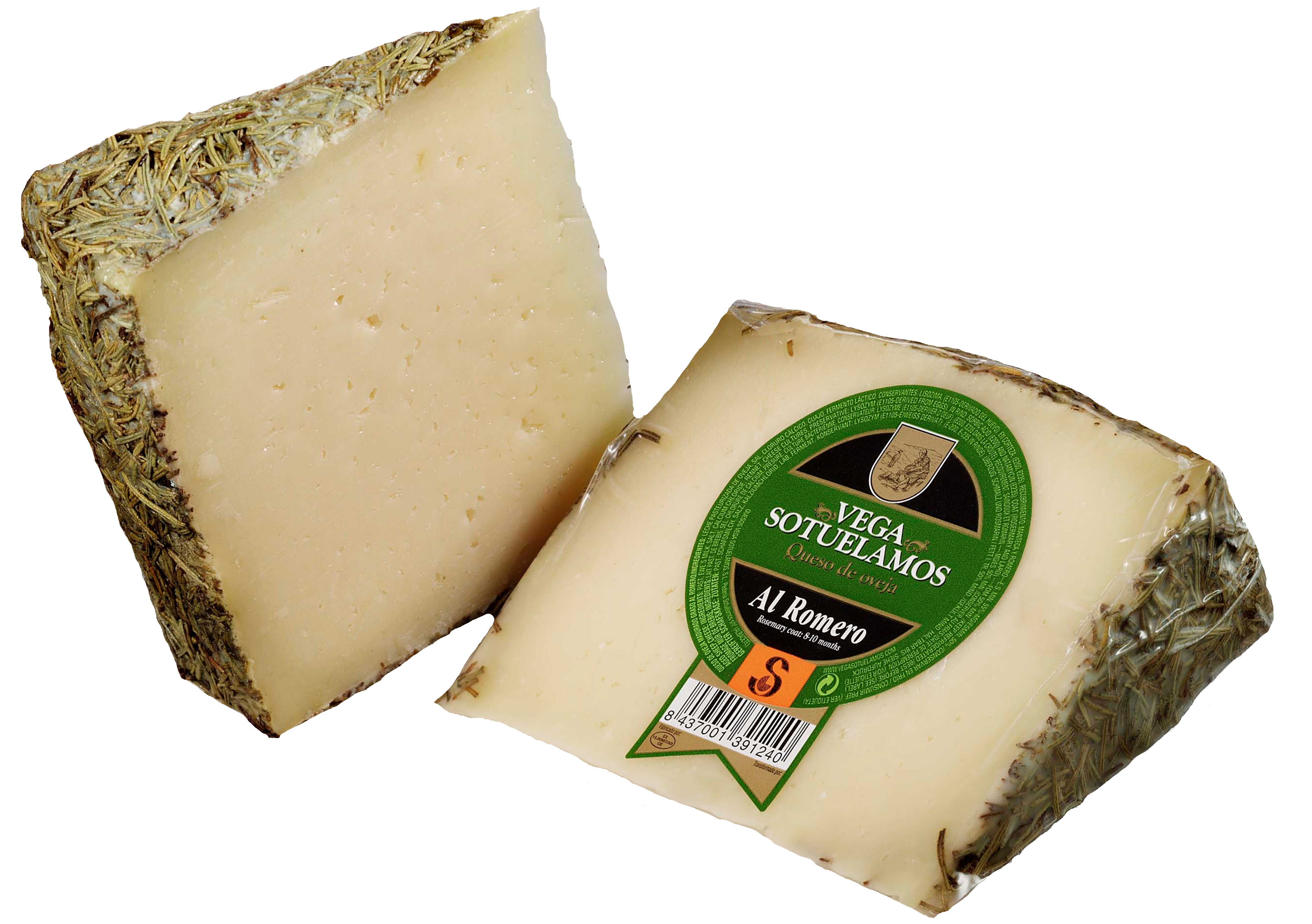 Queso al romero cuña Vegasotuelamos 220g