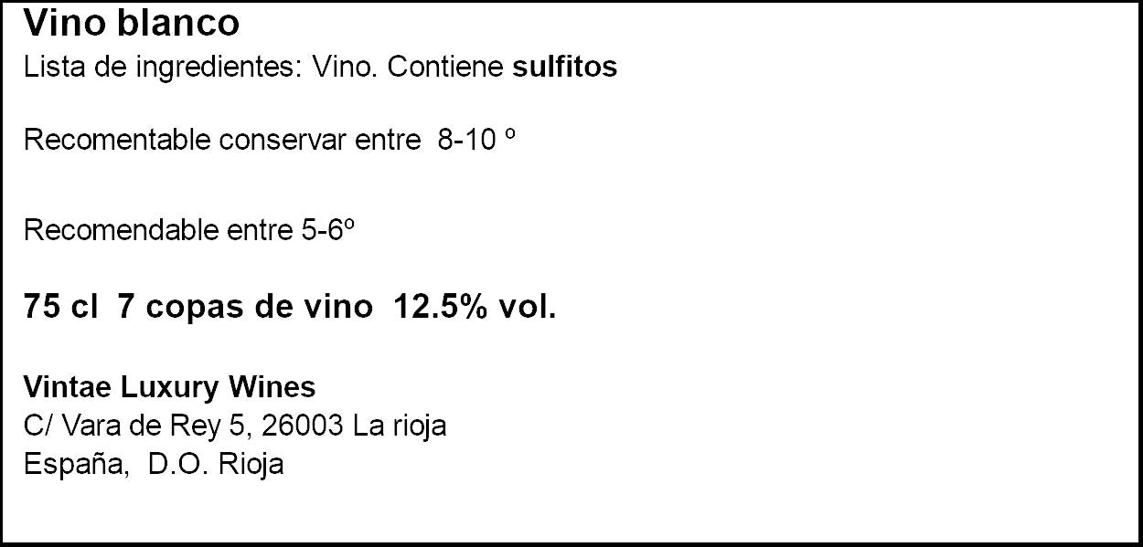 Vino blanco rioja Hacienda Lopez 75cl