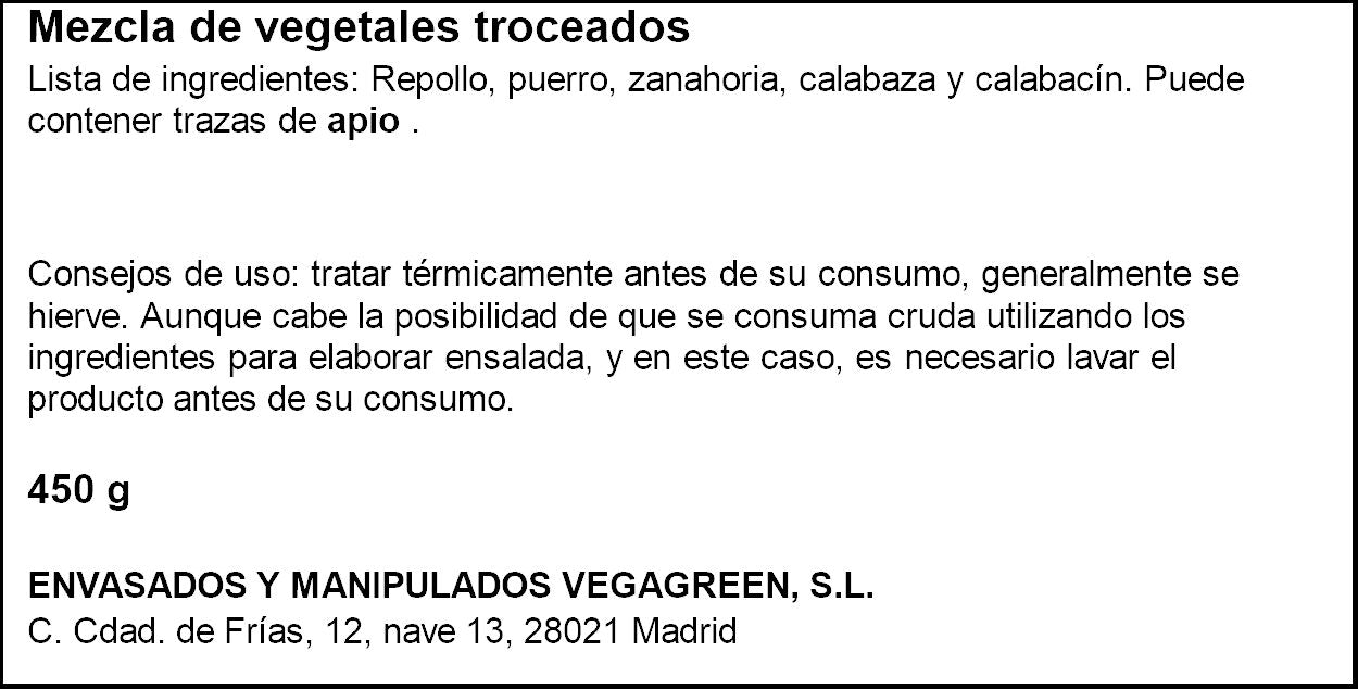 Mezcla para crema Vega green 400g