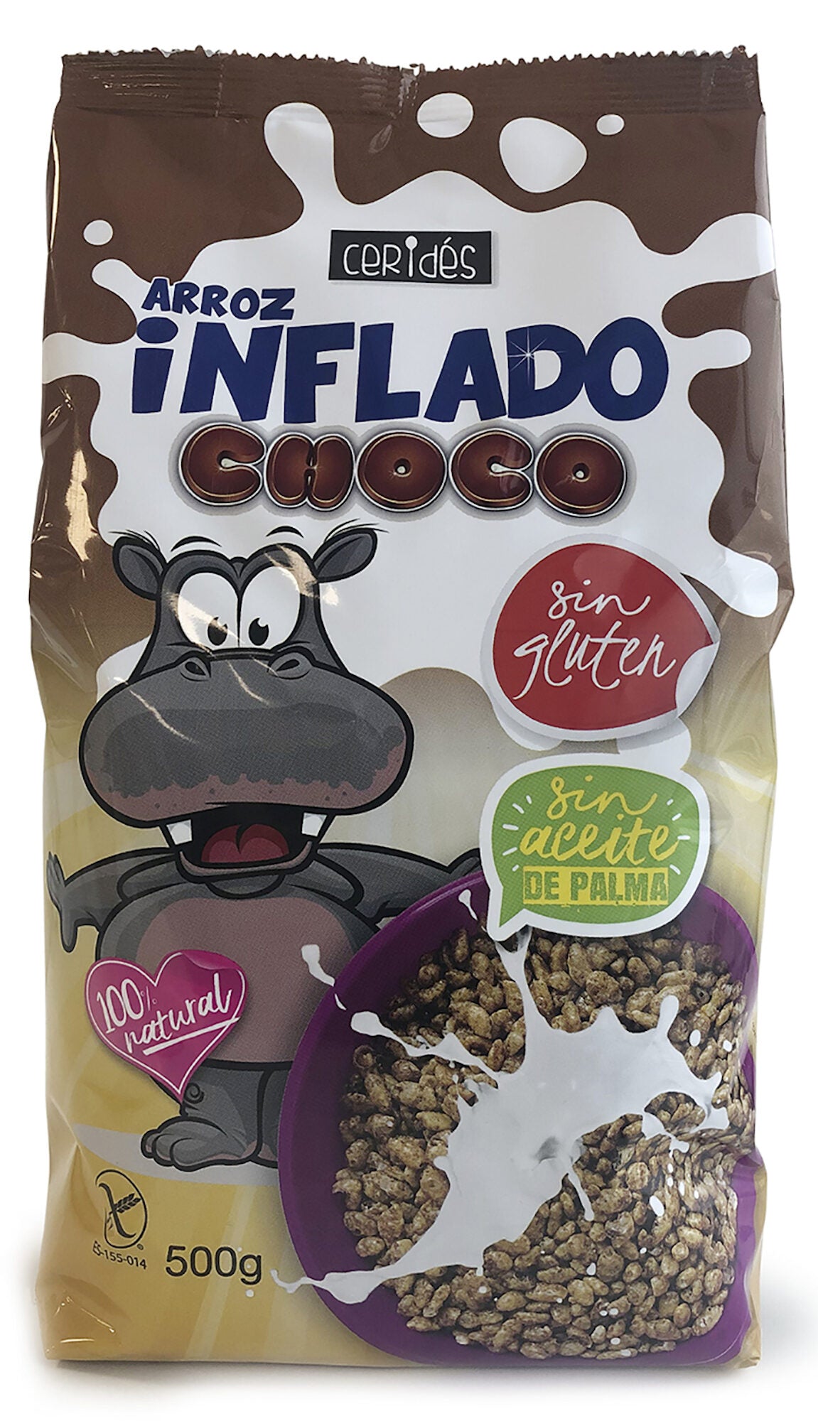 Cereales arroz inflado chocolate Cerides 500g