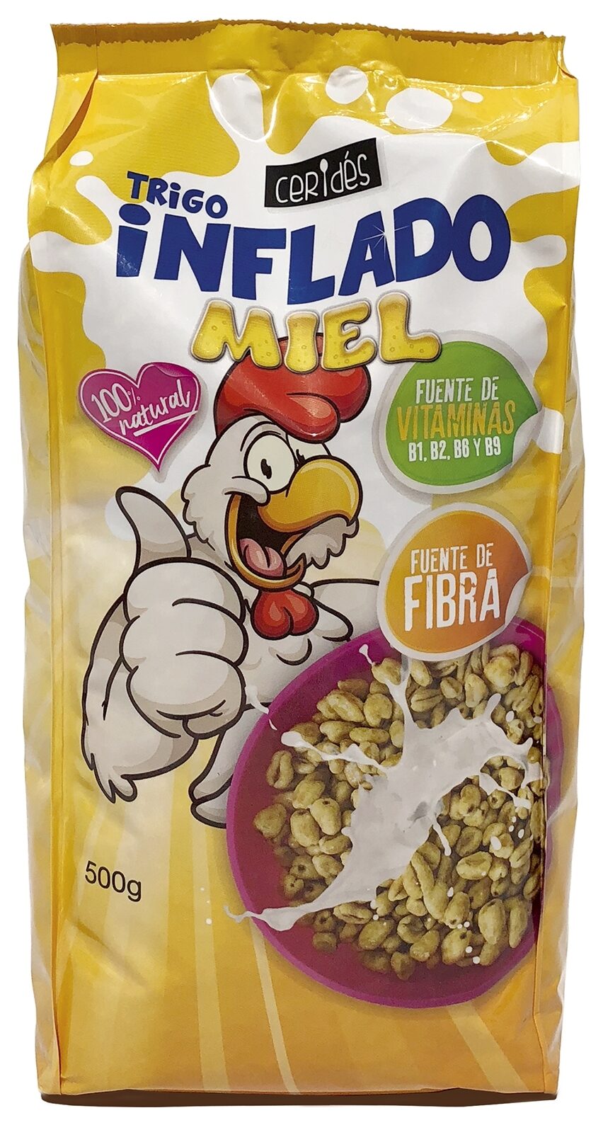 Cereales trigo inflado c/ miel Cerides 500g