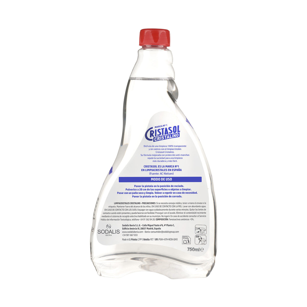 Limpiacristal cristalino recambio Cristasol 750ml