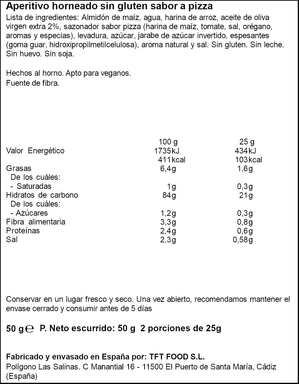 Snack pan s/gluten sabor pizza Abuelo bread 50g