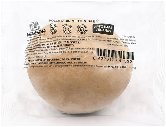 Bollito pan s/gluten Abuelo bread 80g La Despensa