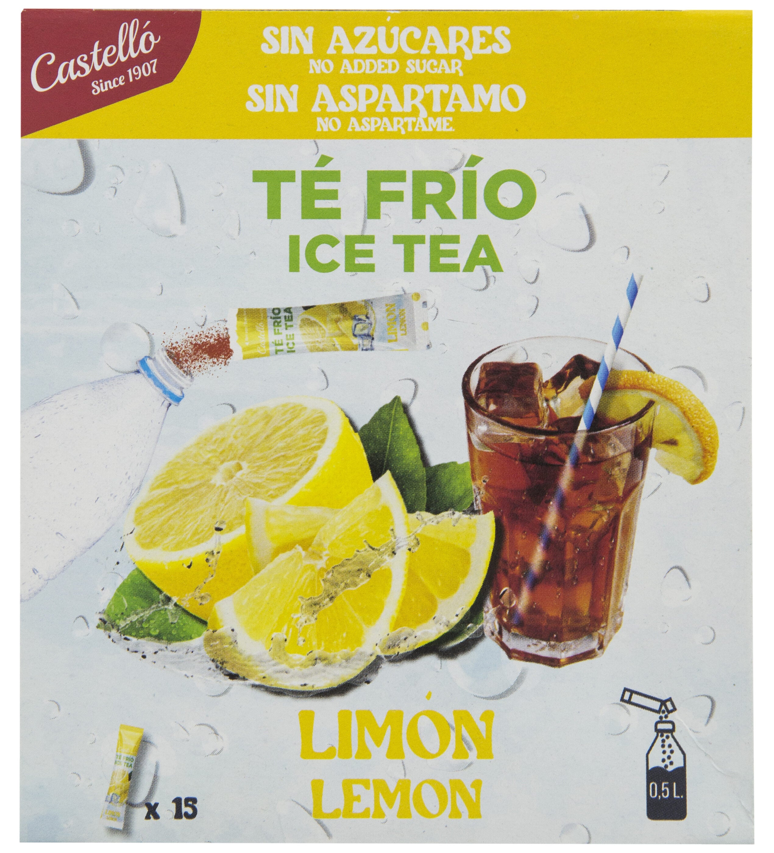 Té para diluir sabor limón Castelló p15 3g/u
