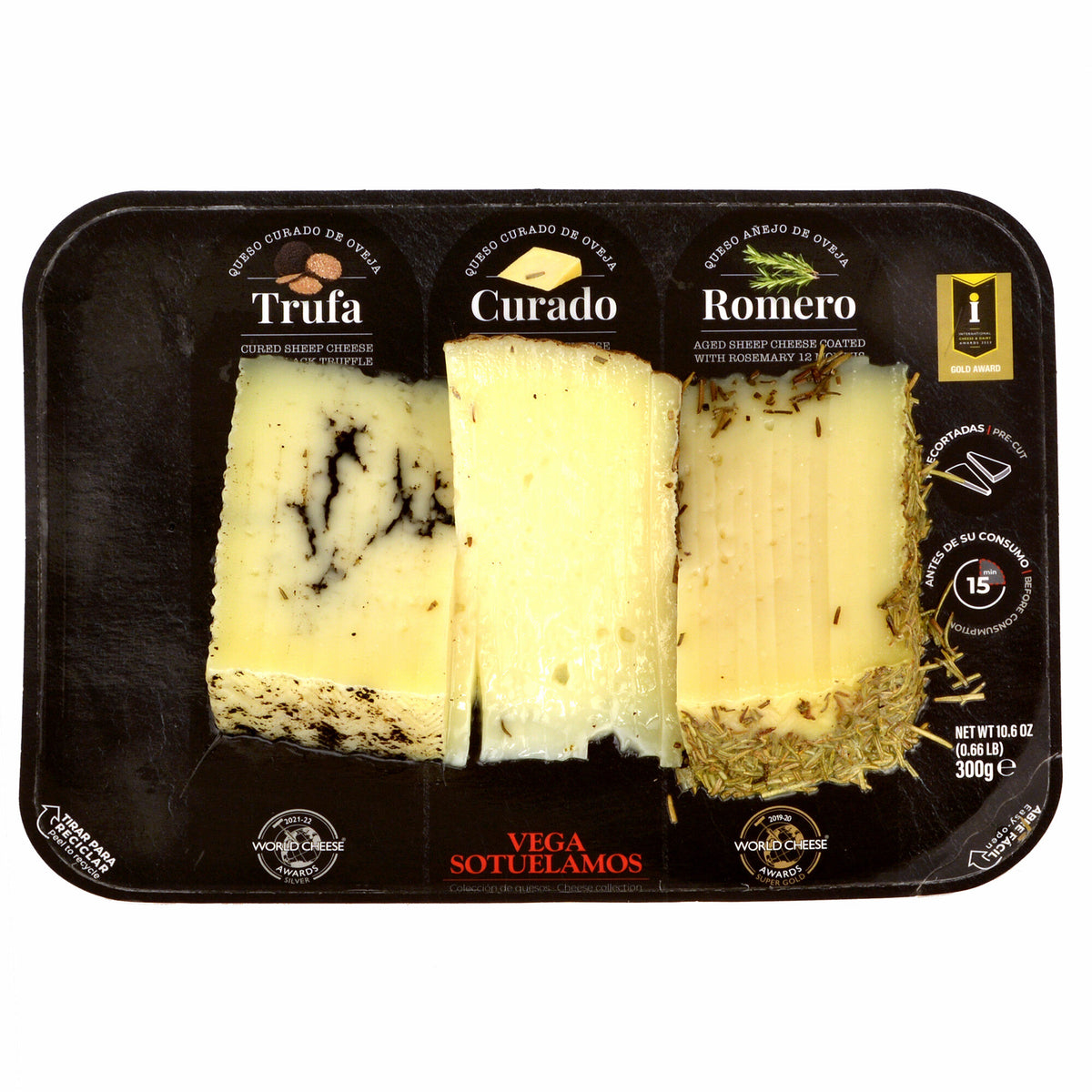 Tabla queso oveja Curado trufa y romero Vegasotuelamos  300g