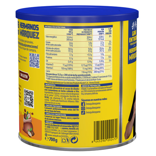Cacao soluble natural Nesquik 700g La Despensa