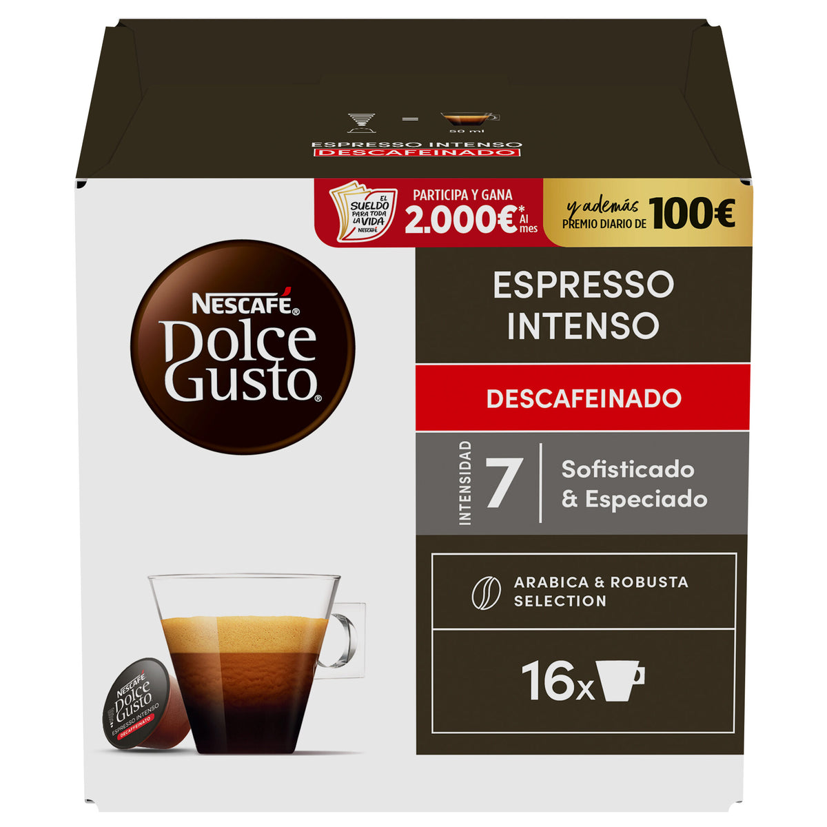 Café cápsula espresso intenso desc Dolce gusto p16