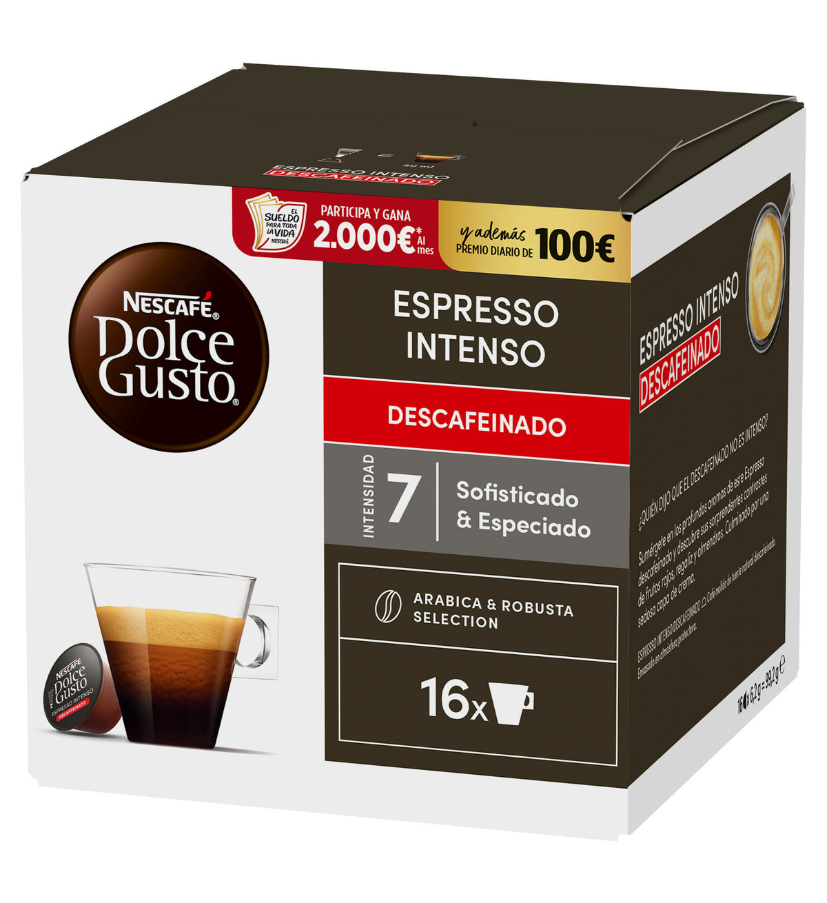 Café cápsula espresso intenso desc Dolce gusto p16