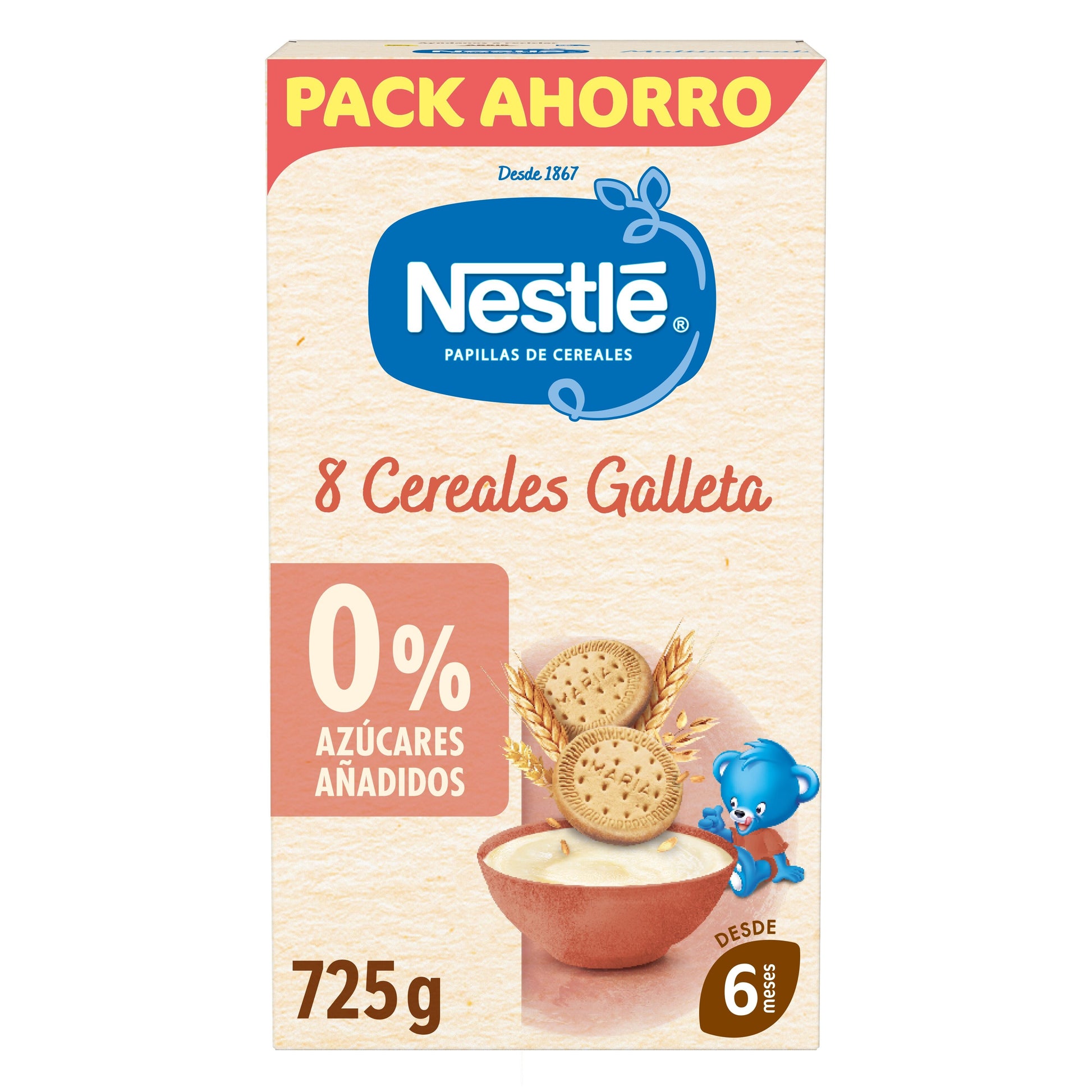Preparado de papilla 8 cereales galleta Nestle  725g
